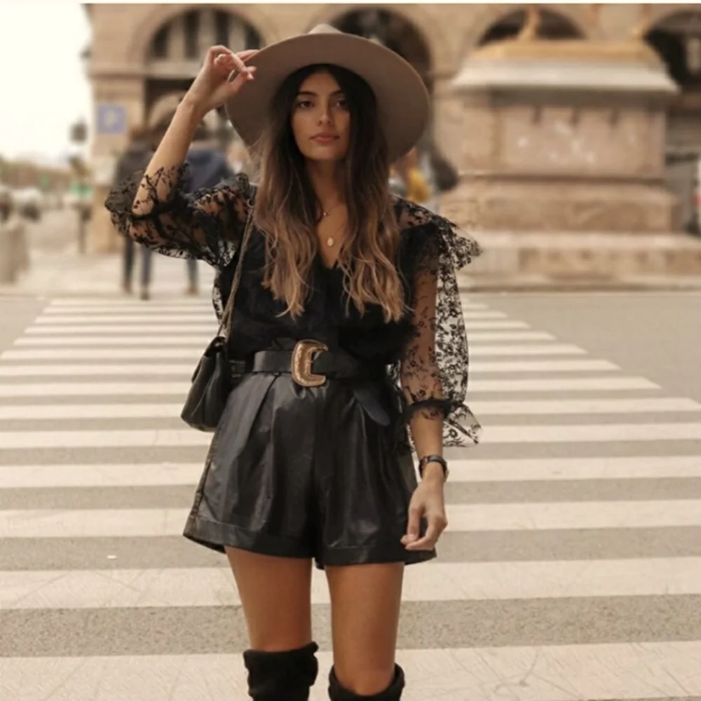Zara Ruffled Tulle Floral Blouse - Picture 12 of 12